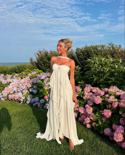 Abigail - Elegant Ruffle Strapless Maxi Dress