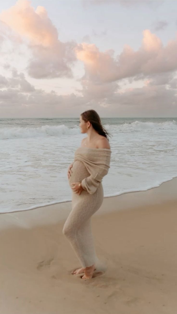 Camila - Hollow Out Off Shoulder Maternity Dress