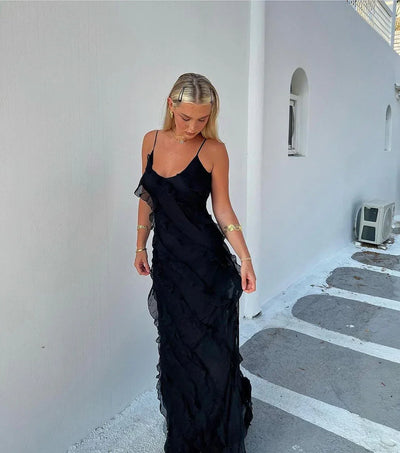 Mia - Elegant Split Hem Floor Length Maxi Dress