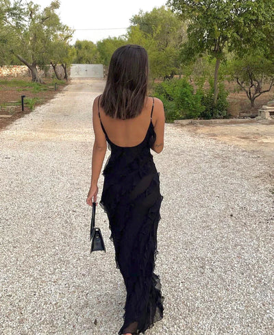 Mia - Elegant Split Hem Floor Length Maxi Dress