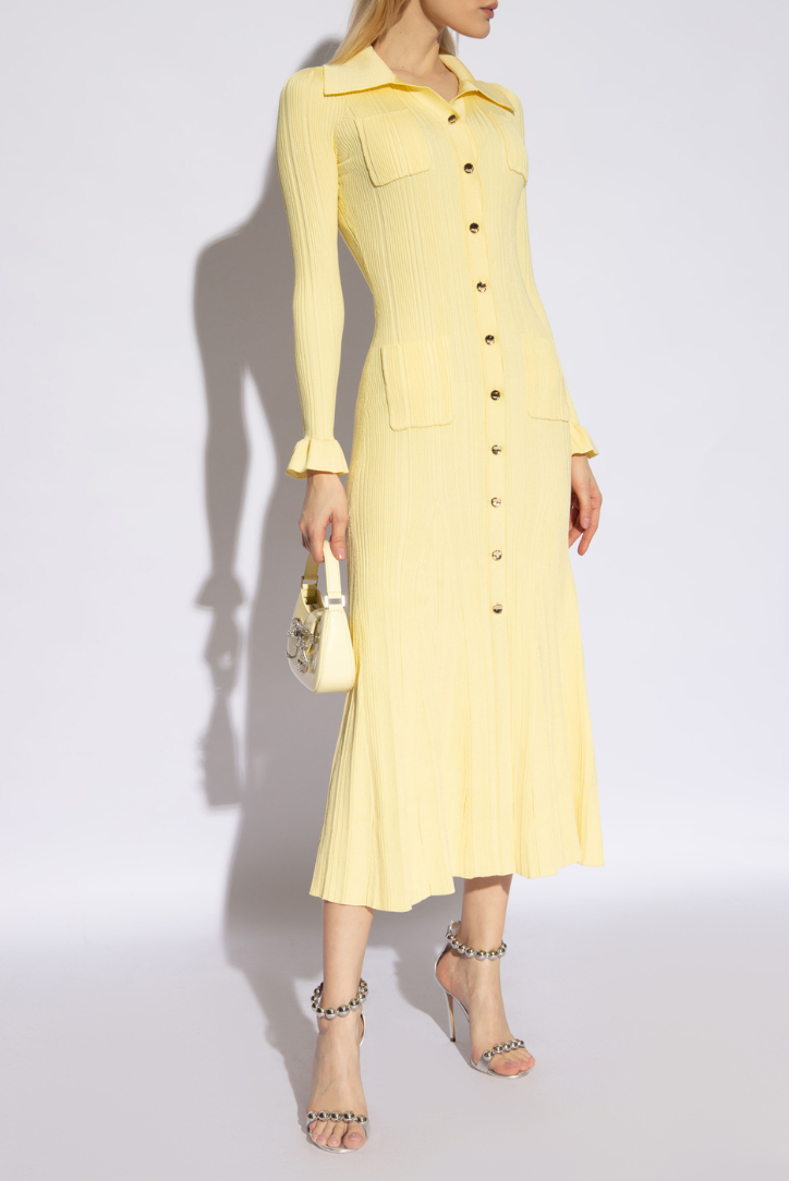 Layla - Elegant knit Turn-Down Collar Maxi Dress