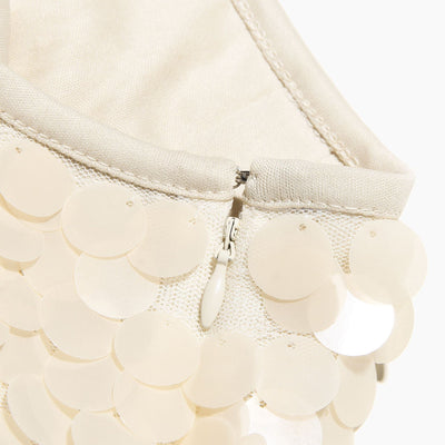 Harper - High Waist Zipper Sparkly Sequin Mini Skirt