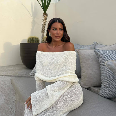 Camila - Hollow Out Off Shoulder Maternity Dress