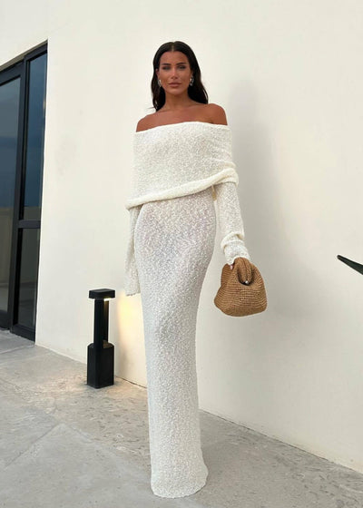 Camila - Hollow Out Off Shoulder Maternity Dress