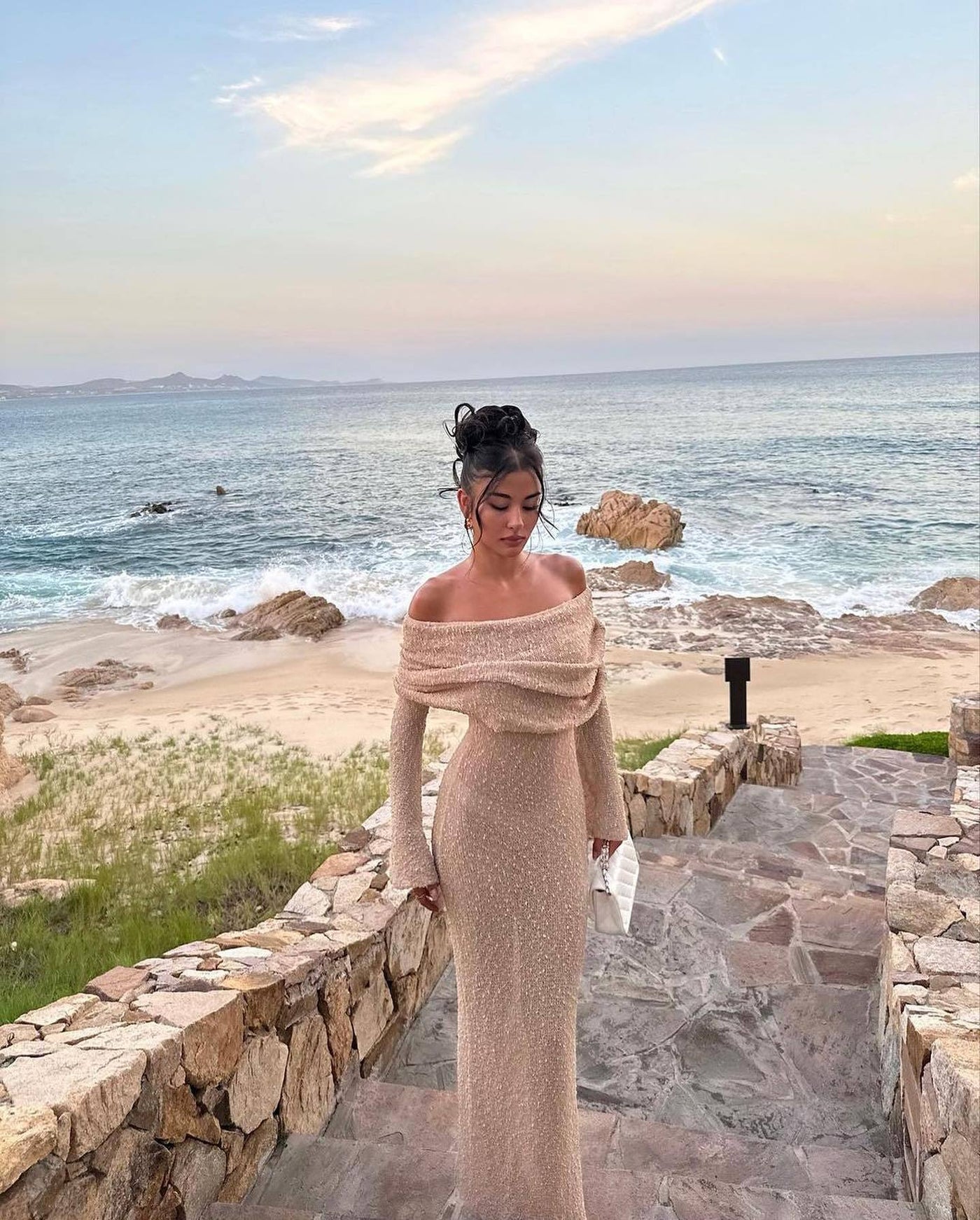 Camila - Hollow Out Off Shoulder Maternity Dress