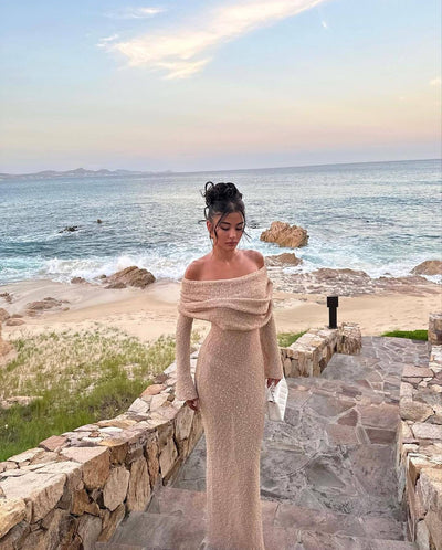 Camila - Hollow Out Off Shoulder Maternity Dress
