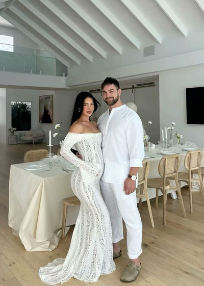 Grace - Elegant Hollow Out Lace Maternity Dress