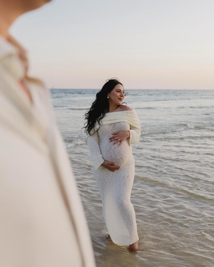 Camila - Hollow Out Off Shoulder Maternity Dress