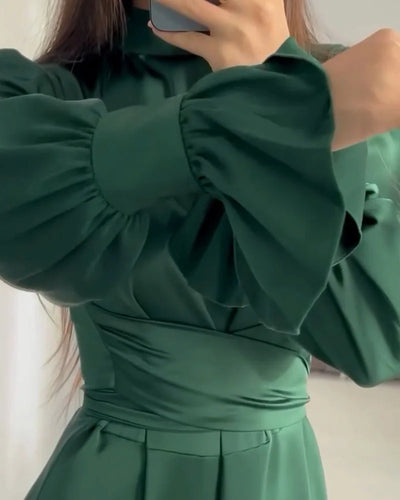 Kylie - Elegant Tossy Ruffled Bandage Maxi Dress