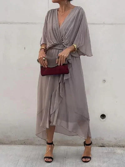 Fenella - Elegant Ruffled Irregular Long Party Dress